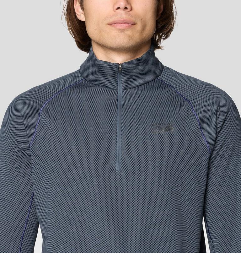Men's AirMesh Half Zip, Color: Moon Blue, image 4