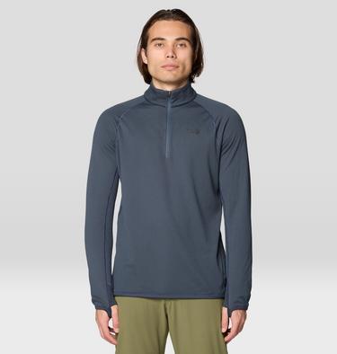 Men's AirMesh Half Zip, Color: Moon Blue, image 9
