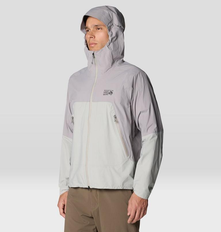 Men's Cloud Cipher Hooded Jacket, Color: Half Moon Grey, Approaching Storm, image 5