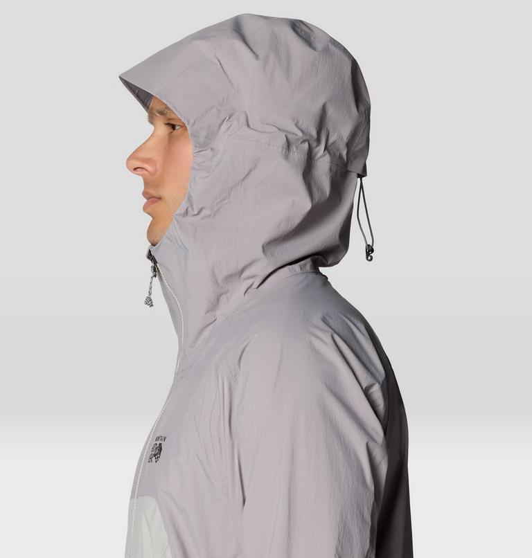 Men's Cloud Cipher Hooded Jacket, Color: Half Moon Grey, Approaching Storm, image 7