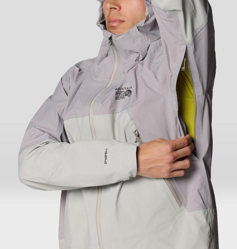 Men's Cloud Cipher Hooded Jacket, Color: Half Moon Grey, Approaching Storm, image 9