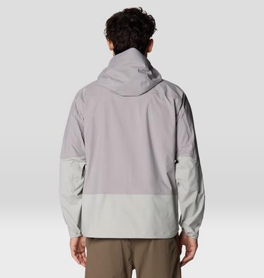 Men's Cloud Cipher Hooded Jacket, Color: Half Moon Grey, Approaching Storm, image 3