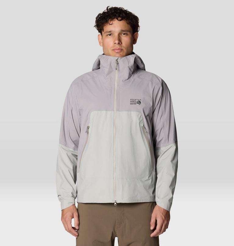 Men's Cloud Cipher Hooded Jacket, Color: Half Moon Grey, Approaching Storm, image 1