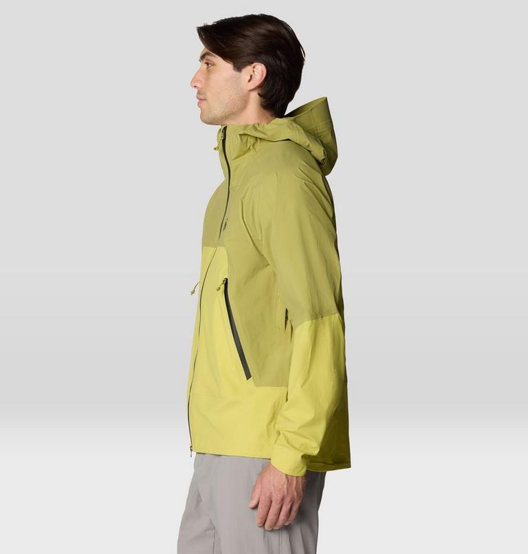 Men's Cloud Cipher Hooded Jacket, Color: Lucky Chard, Bright Fatigue, image 4