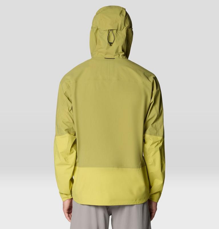 Men's Cloud Cipher Hooded Jacket, Color: Lucky Chard, Bright Fatigue, image 3
