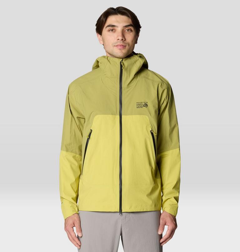 Men's Cloud Cipher Hooded Jacket, Color: Lucky Chard, Bright Fatigue, image 1