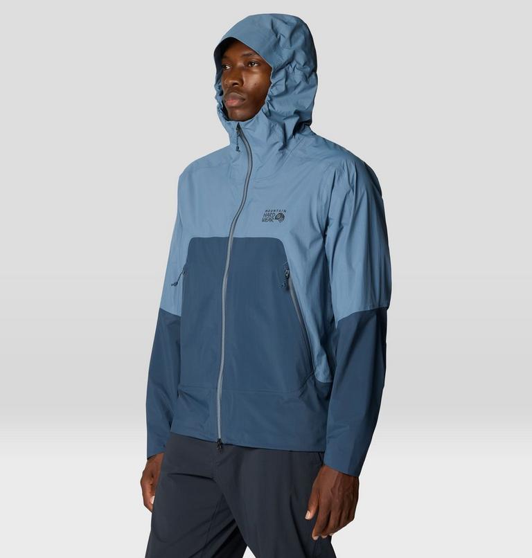 Men's Cloud Cipher Hooded Jacket, Color: Moon Blue, Adriatic Blue, image 5