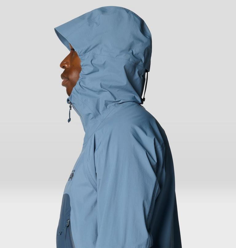 Men's Cloud Cipher Hooded Jacket, Color: Moon Blue, Adriatic Blue, image 7