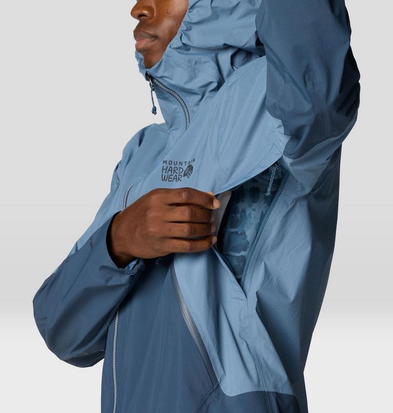 Men's Cloud Cipher Hooded Jacket, Color: Moon Blue, Adriatic Blue, image 9