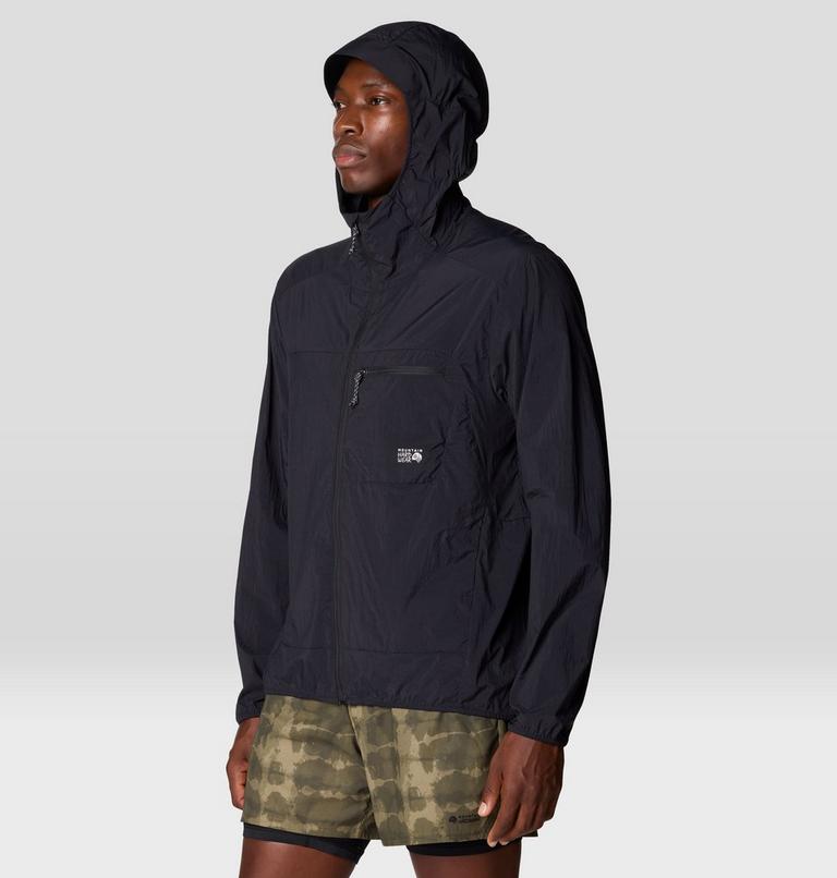 Men's Wind Veil Hooded Jacket, Color: Black, image 5
