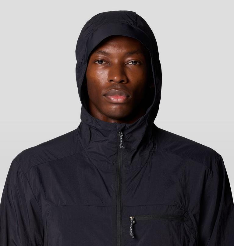 Men's Wind Veil Hooded Jacket, Color: Black, image 6