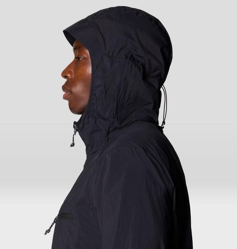 Men's Wind Veil Hooded Jacket, Color: Black, image 7