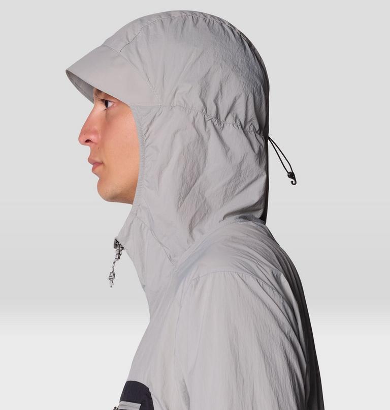 Men's Wind Veil Hooded Jacket, Color: Approaching Storm, Half Moon Grey, image 7