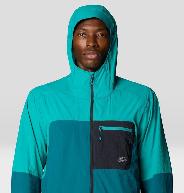 Men's Wind Veil Hooded Jacket, Color: Jack Pine, Blupernova, image 6