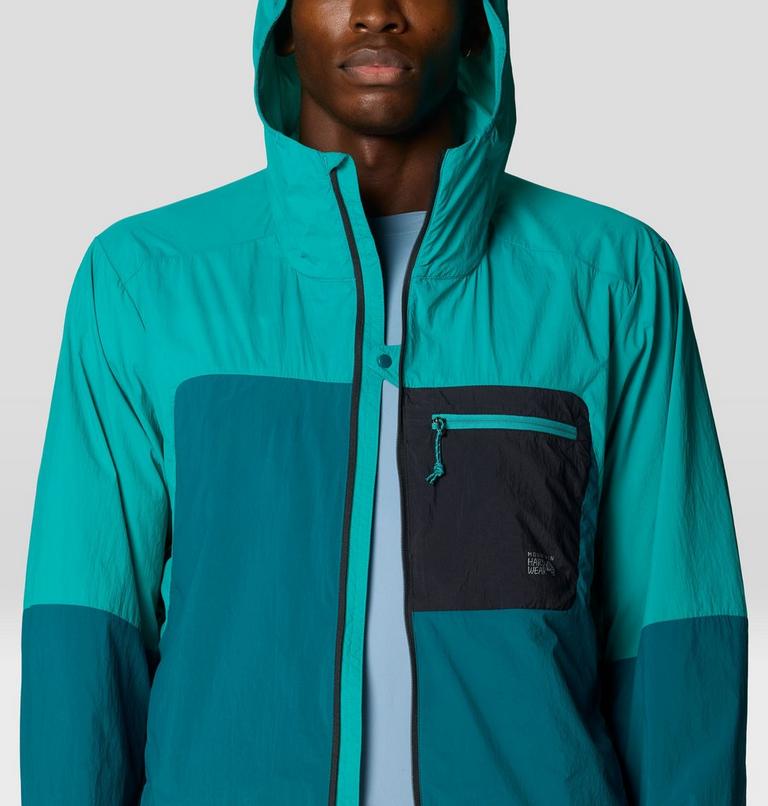 Men's Wind Veil Hooded Jacket, Color: Jack Pine, Blupernova, image 9