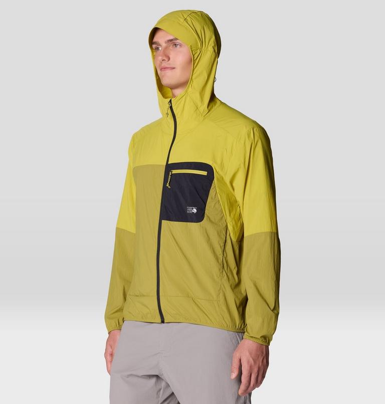 Men's Wind Veil Hooded Jacket, Color: Bright Fatigue, Lucky Chard, image 5