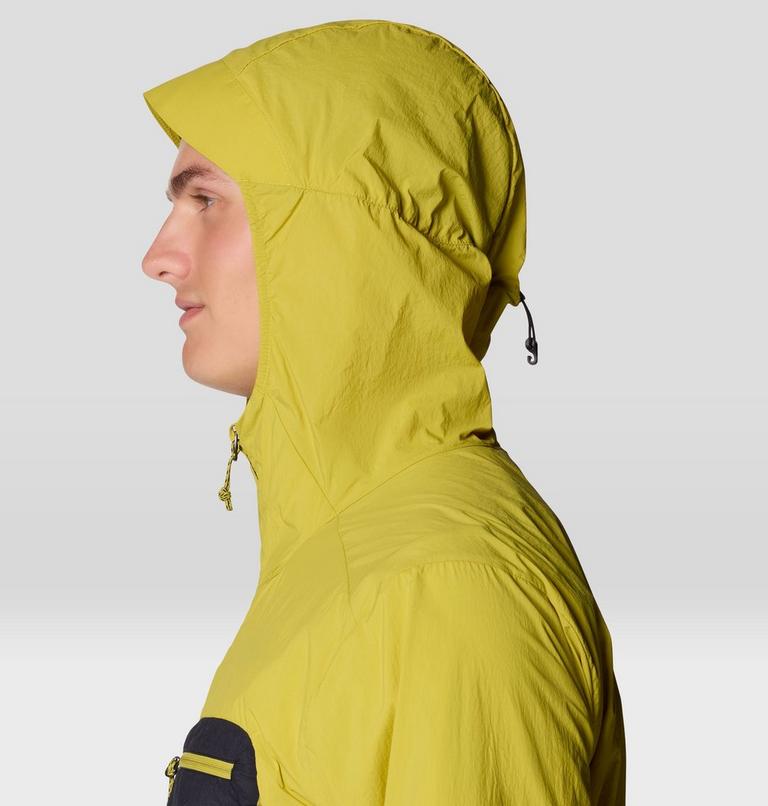 Men's Wind Veil Hooded Jacket, Color: Bright Fatigue, Lucky Chard, image 7