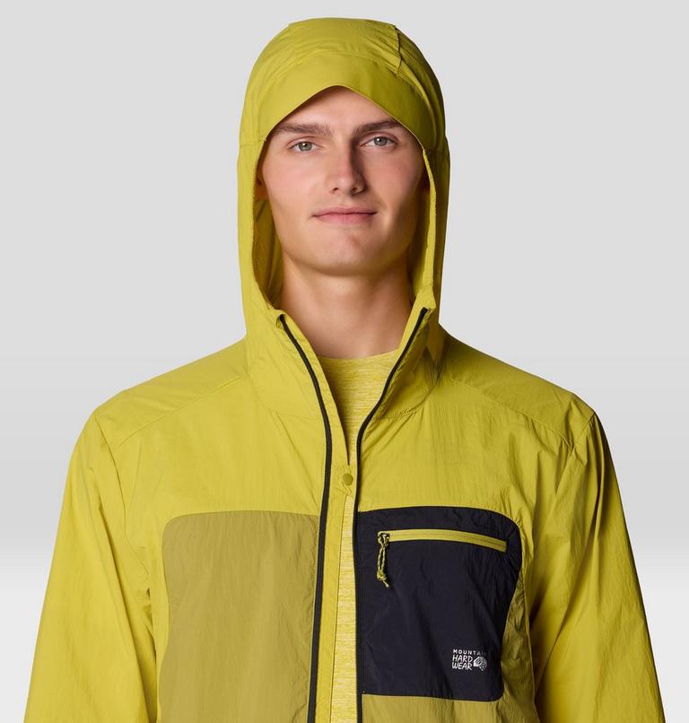 Men's Wind Veil Hooded Jacket, Color: Bright Fatigue, Lucky Chard, image 9