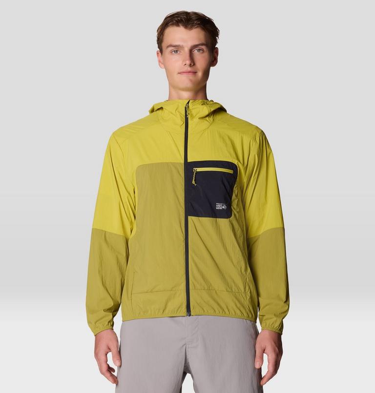 Men's Wind Veil Hooded Jacket, Color: Bright Fatigue, Lucky Chard, image 11