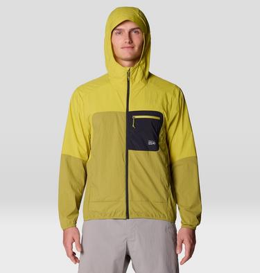Men's Wind Veil Hooded Jacket, Color: Bright Fatigue, Lucky Chard, image 5