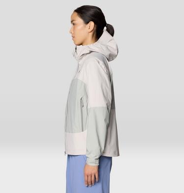 Women's Cloud Cipher Hooded Jacket, Color: City Fog, Half Moon Grey, image 16