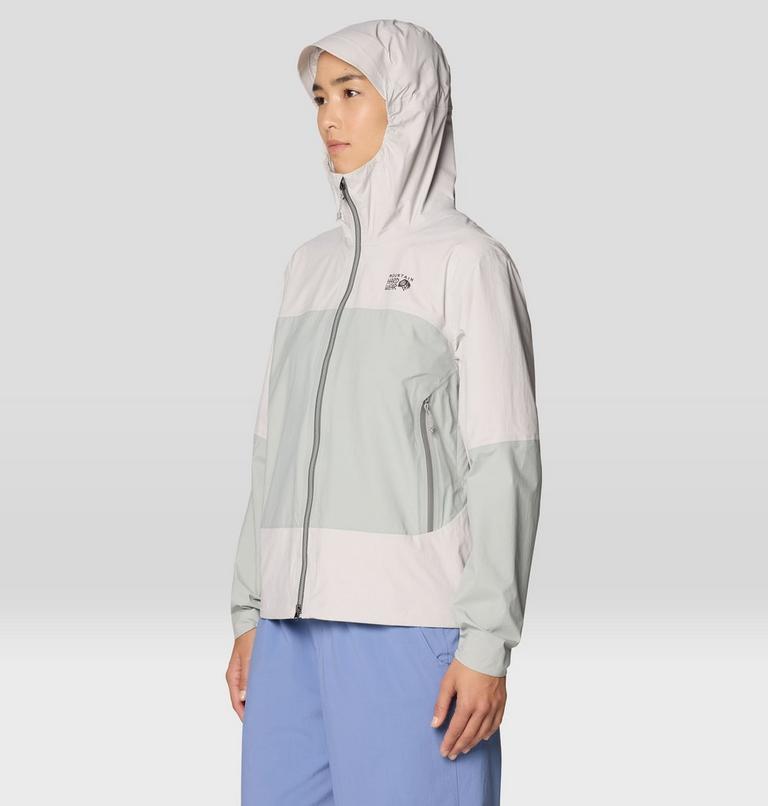 Women's Cloud Cipher Hooded Jacket, Color: City Fog, Half Moon Grey, image 5