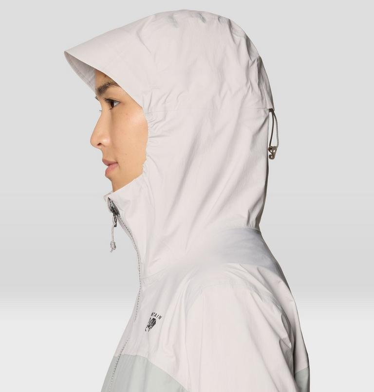 Women's Cloud Cipher Hooded Jacket, Color: City Fog, Half Moon Grey, image 7
