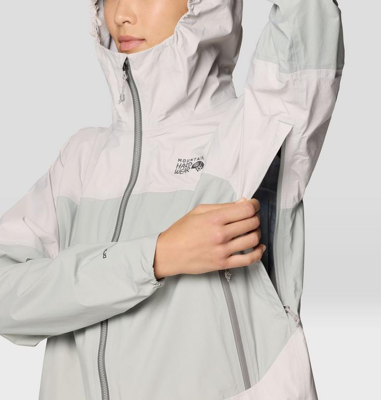 Women's Cloud Cipher Hooded Jacket, Color: City Fog, Half Moon Grey, image 9