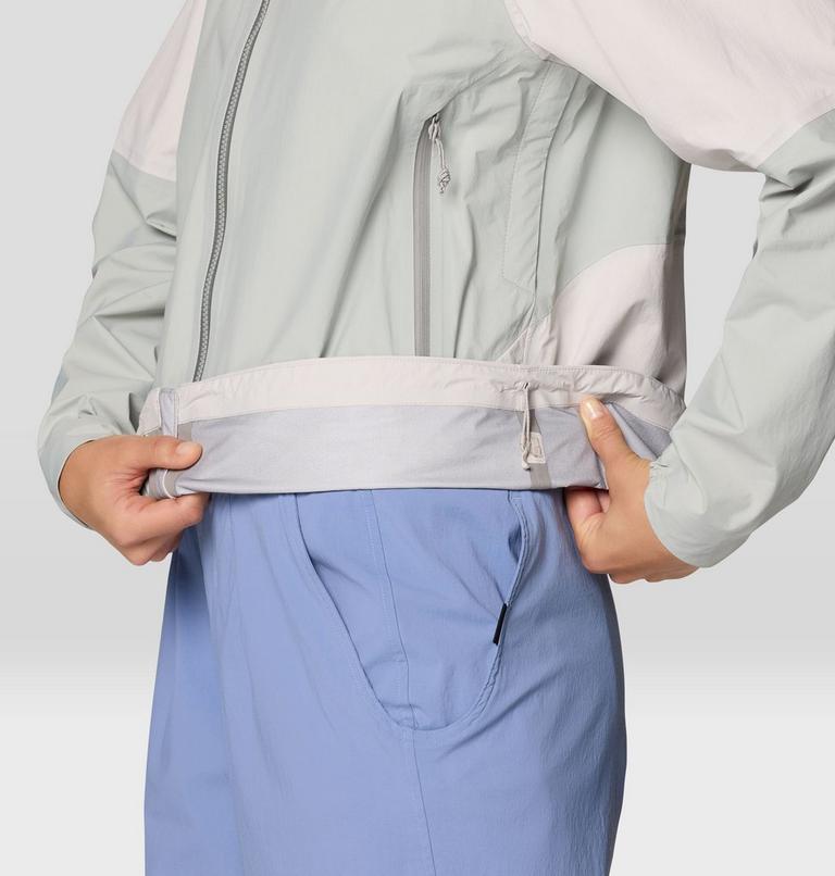 Women's Cloud Cipher Hooded Jacket, Color: City Fog, Half Moon Grey, image 12