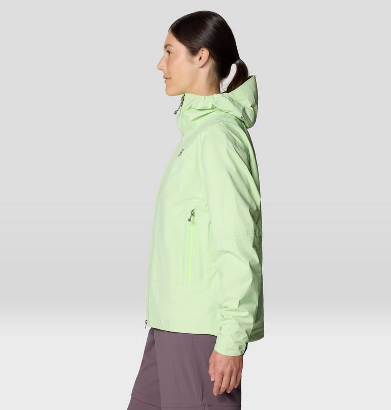 Women's Cloud Cipher Hooded Jacket, Color: Frozen In Lime, image 4