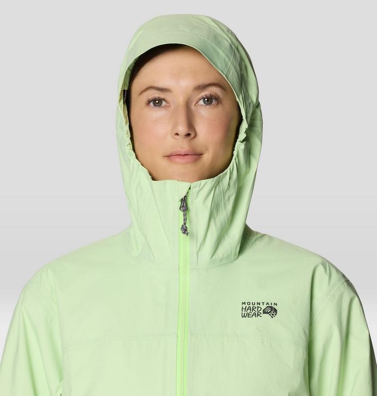 Women's Cloud Cipher Hooded Jacket, Color: Frozen In Lime, image 6