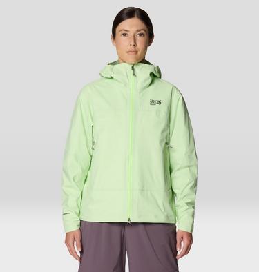Women's Cloud Cipher Hooded Jacket, Color: Frozen In Lime, image 1