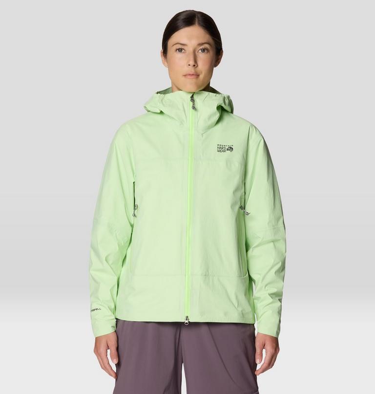 Women's Cloud Cipher Hooded Jacket, Color: Frozen In Lime, image 1