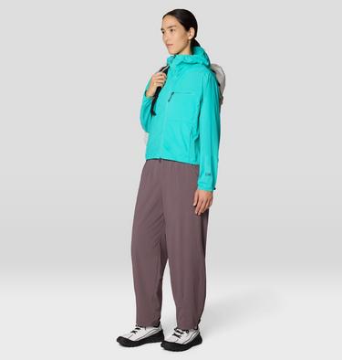 Women's Wind Veil Hooded Jacket, Color: Aqua Marina, image 2