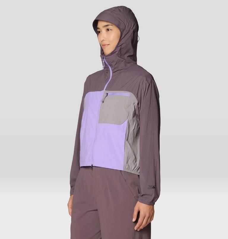 Women's Wind Veil Hooded Jacket, Color: Purple Sage, Harbor Violet, Approaching , image 5