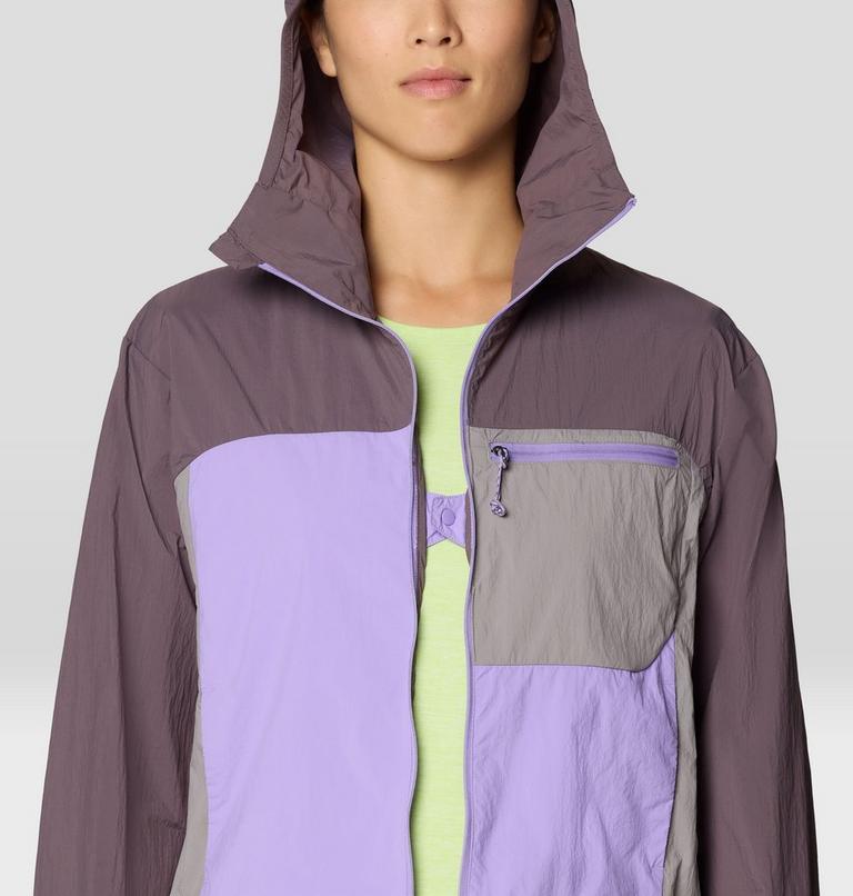 Women's Wind Veil Hooded Jacket, Color: Purple Sage, Harbor Violet, Approaching , image 9
