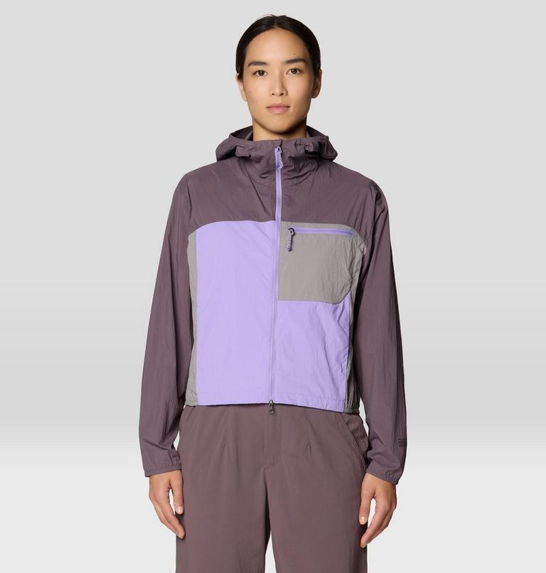 Women's Wind Veil Hooded Jacket, Color: Purple Sage, Harbor Violet, Approaching , image 1