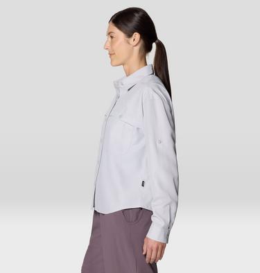 Women's Sun Drift Cooling Long Sleeve Shirt, Color: Grey Ice, image 4