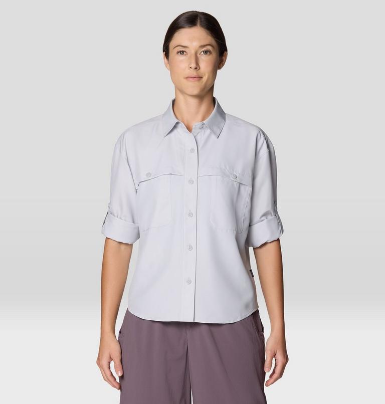 Women's Sun Drift Cooling Long Sleeve Shirt, Color: Grey Ice, image 5