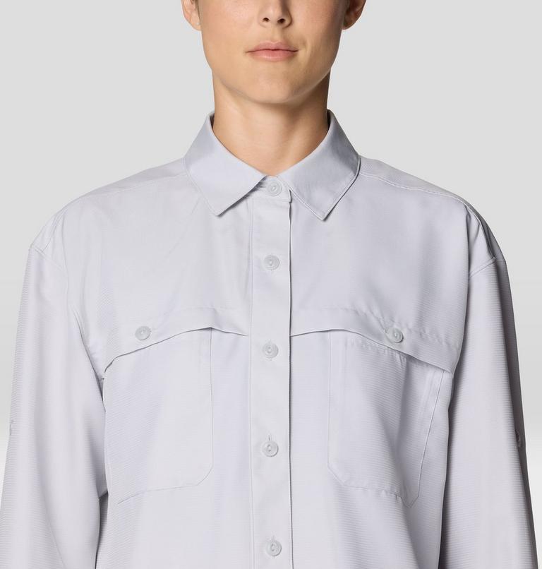 Women's Sun Drift Cooling Long Sleeve Shirt, Color: Grey Ice, image 7
