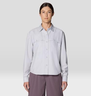 Women's Sun Drift Cooling Long Sleeve Shirt, Color: Grey Ice, image 1
