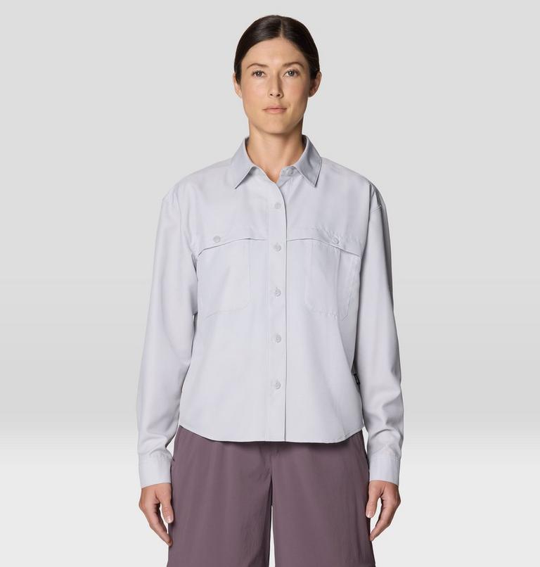 Women's Sun Drift Cooling Long Sleeve Shirt, Color: Grey Ice, image 1