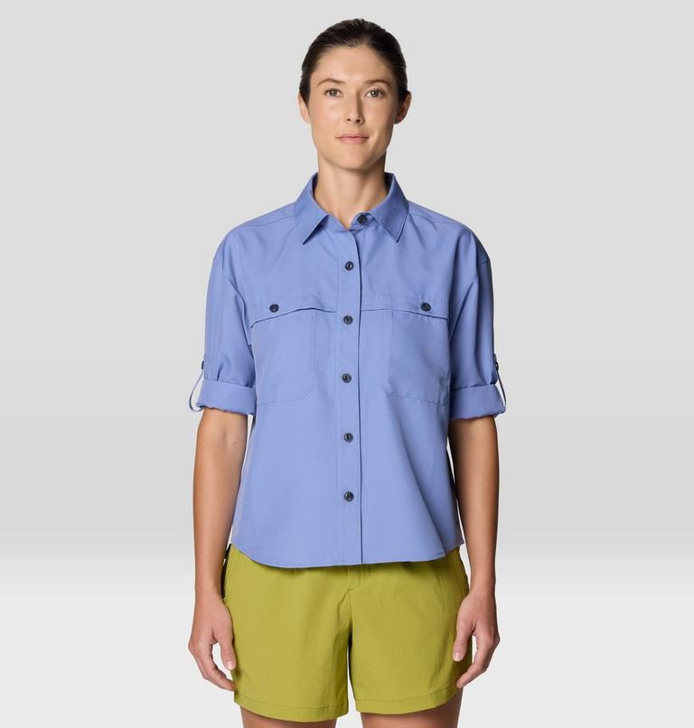 Women's Sun Drift Cooling Long Sleeve Shirt, Color: Best Coast Blue, image 4