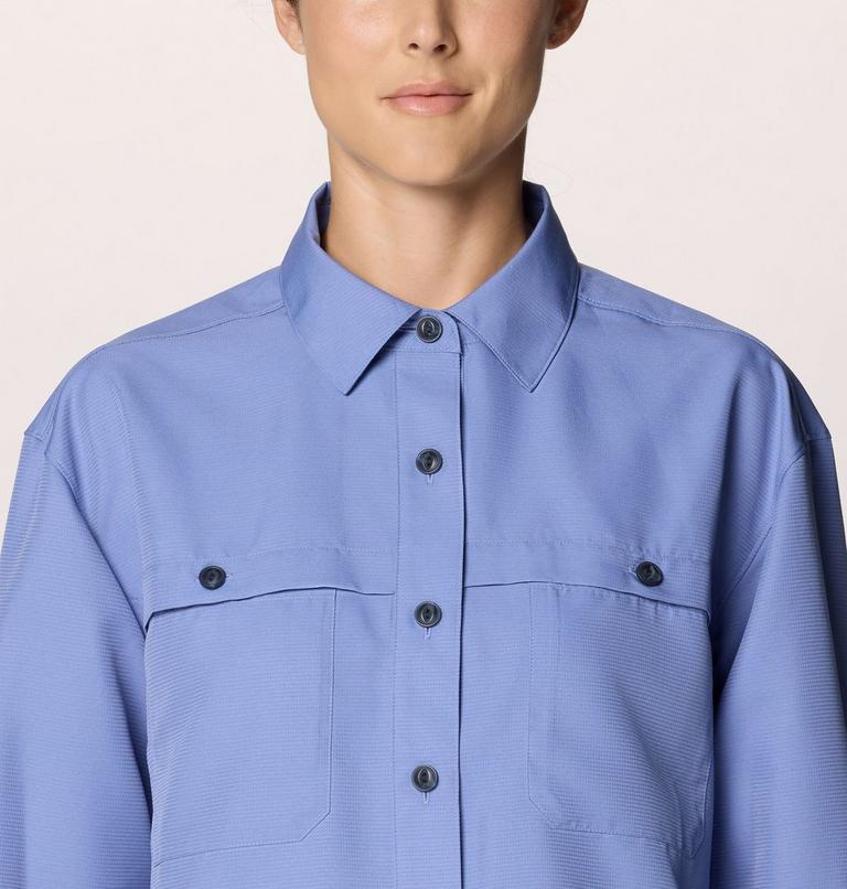 Women's Sun Drift Cooling Long Sleeve Shirt, Color: Best Coast Blue, image 6