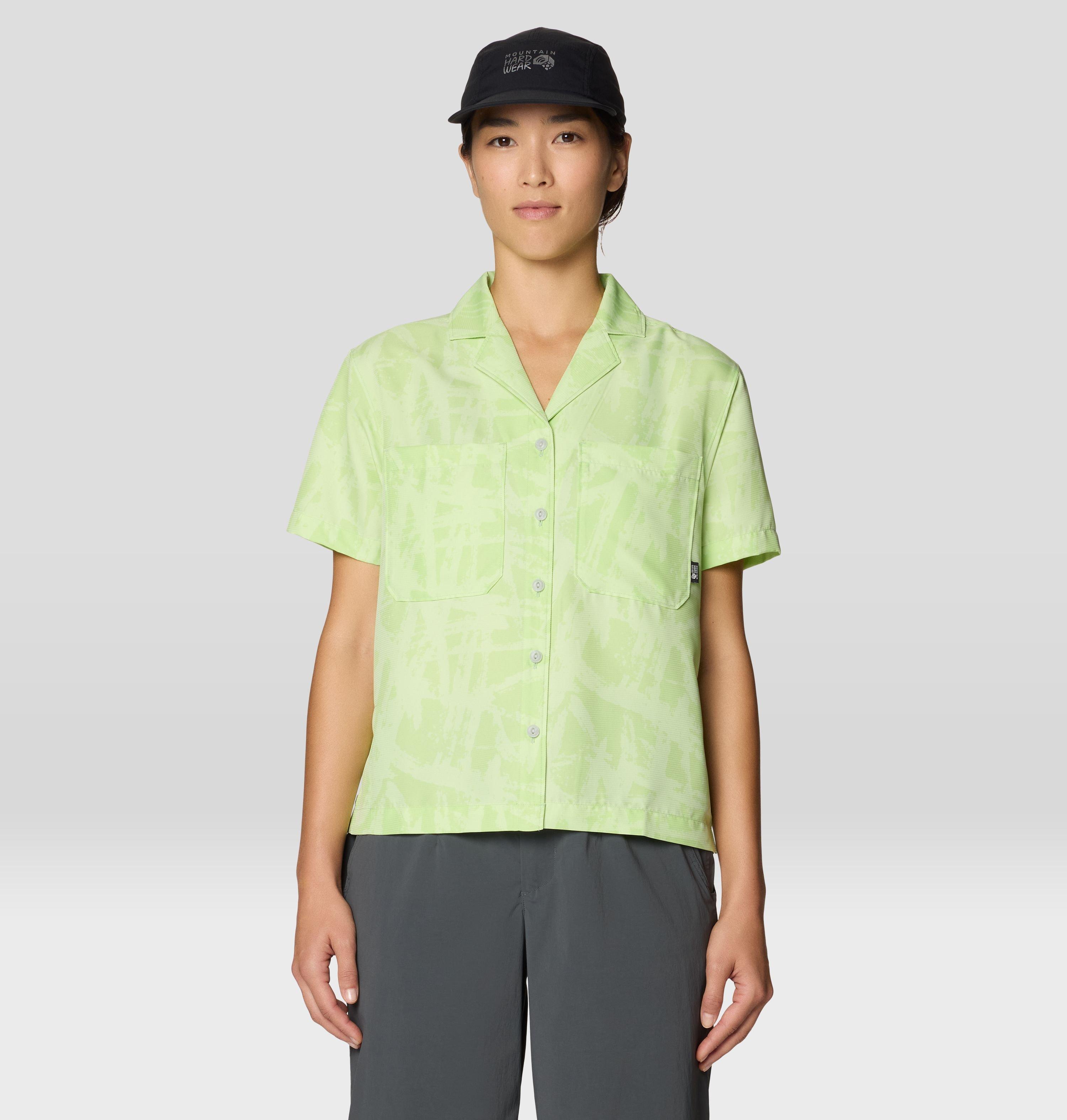 Mountain Hardwear Women's Sun Drift Cooling Short Sleeve Shirt - XS - Green