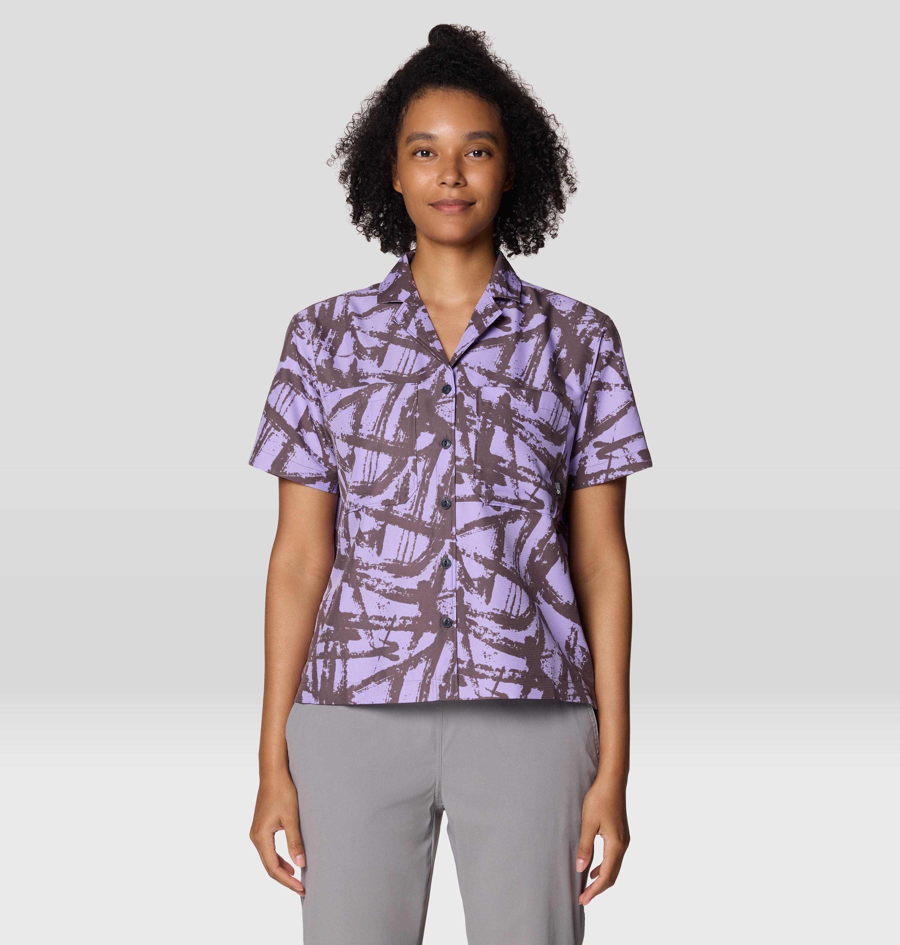 Mountain Hardwear Women's Sun Drift Cooling Short Sleeve Shirt - XS - Purple