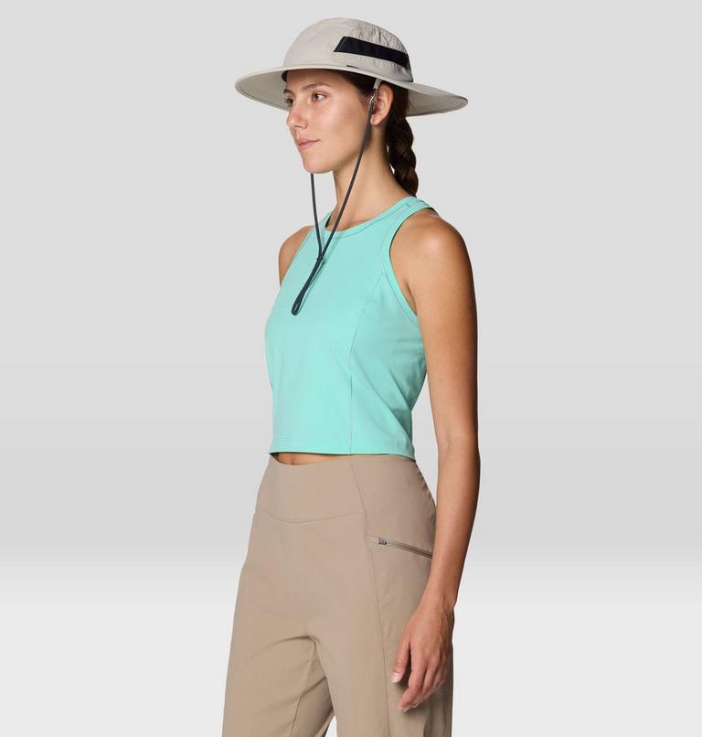 Women's Mountain Stretch Tanklette, Color: Icy Teal, image 4