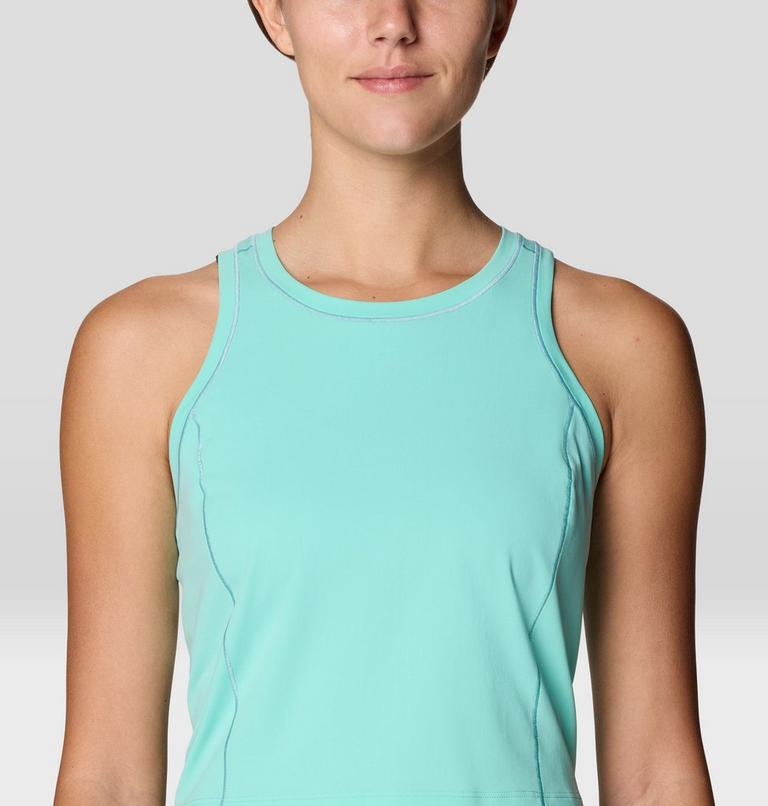 Women's Mountain Stretch Tanklette, Color: Icy Teal, image 6