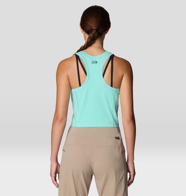 Women's Mountain Stretch Tanklette, Color: Icy Teal, image 2