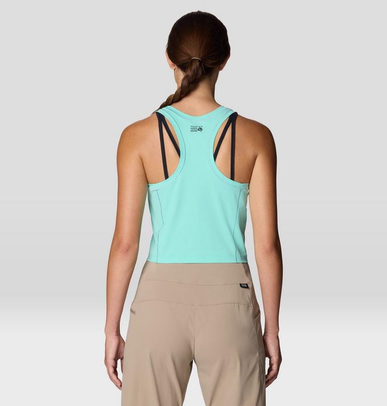 Women's Mountain Stretch Tanklette, Color: Icy Teal, image 2